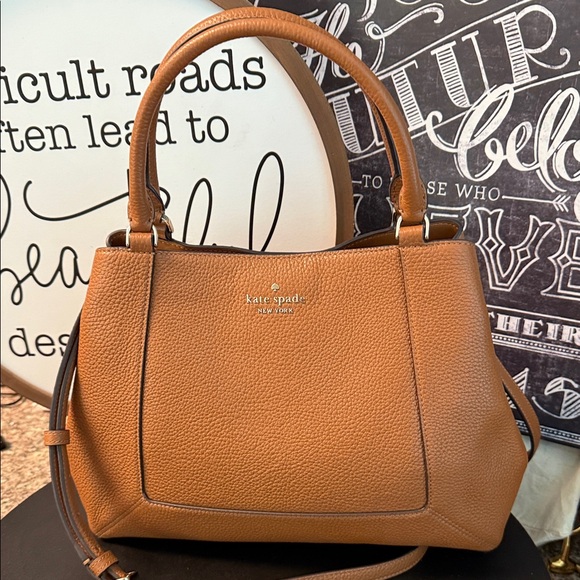 kate spade Handbags - Kate Spade Brown Leather Shoulder Bag EUC